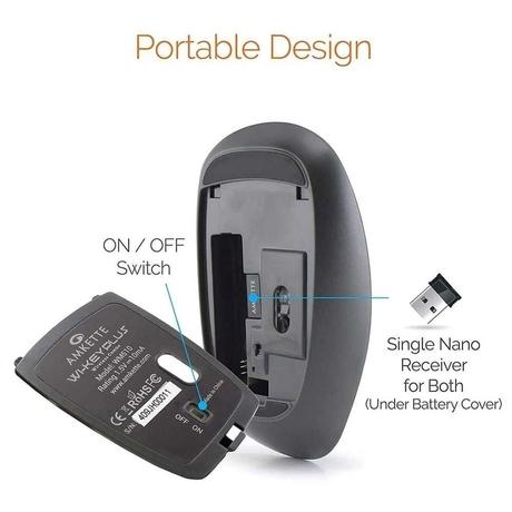 Amkette Wi-Key Plus Wireless Keyboard with Mouse Combo-5