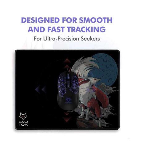 Amkette EvoFox Falcon X35 Square Microfibre, Rubber Cloth Surface Mouse Pad-1