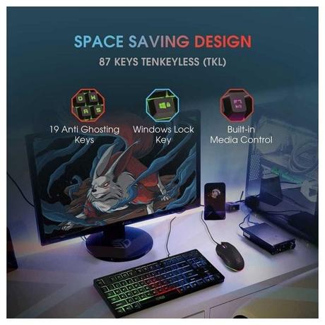 Amkette EvoFox X-Team Wired Gaming Keyboard with Mouse Combo-2