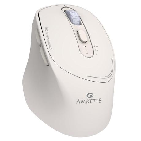 Amkette Hush Pro Epic Rechargeable Bluetooth Wireless Mouse, White-0
