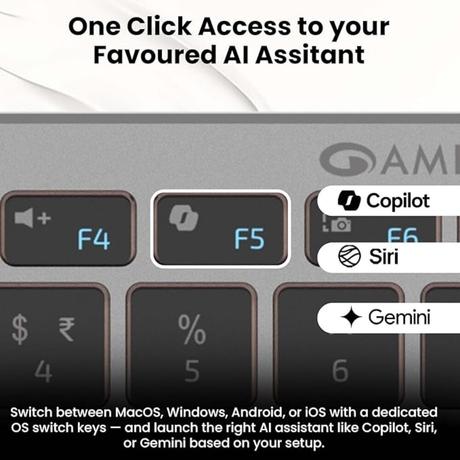 Amkette Wi-Key Mini 2 Multi Device Wireless Keyboard and Mouse Combo-3