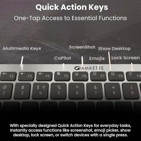 Amkette Wi-Key Mini 2 Multi Device Wireless Keyboard and Mouse Combo-4