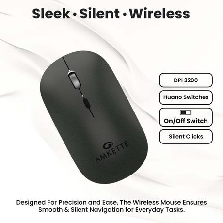 Amkette Wi-Key Mini 2 Multi Device Wireless Keyboard and Mouse Combo-6