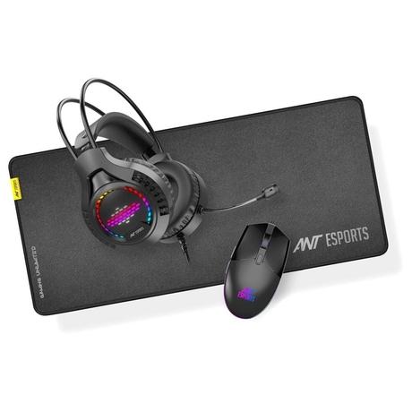Ant Esports Champions 3-in-1 Gaming Bundle-X with Wired Gaming Headphone with Mouse and Mousepad Combo-0