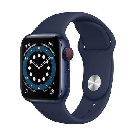 Apple Watch Series GPS Cellular 40 mm Blue Aluminium Case with Deep  Navy Sport Band