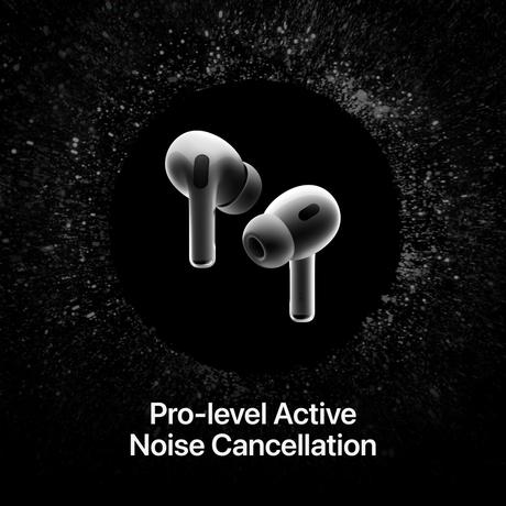 Apple Airpods Pro (2nd Gen-USB-C type) with MagSafe Charging Case True Wireless, with Active Noise Cancellation, Touch control, IP54 Dust, Sweat and water resistant, Bluetooth v5.3, Upto 30 hrs of playtime, White-3