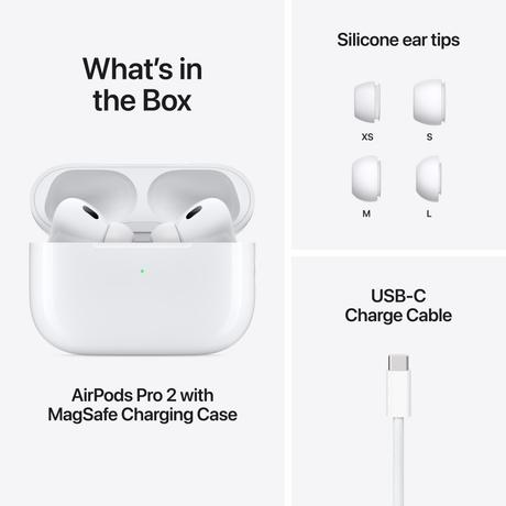 Apple Airpods Pro (2nd Gen-USB-C type) with MagSafe Charging Case True Wireless, with Active Noise Cancellation, Touch control, IP54 Dust, Sweat and water resistant, Bluetooth v5.3, Upto 30 hrs of playtime, White-8