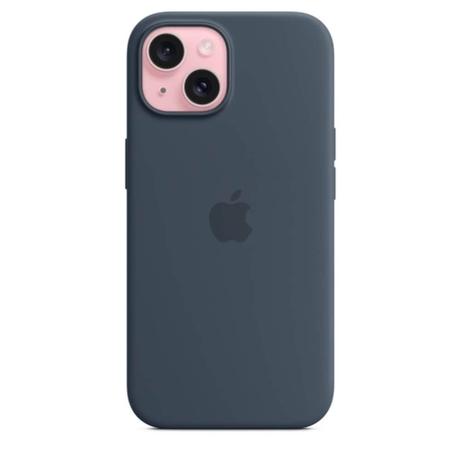 Apple iPhone 15 Silicone Case, Storm Blue-0