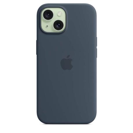 Apple iPhone 15 Silicone Case, Storm Blue-1