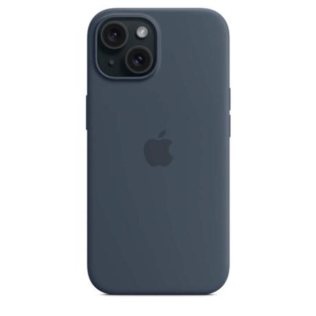 Apple iPhone 15 Silicone Case, Storm Blue-2