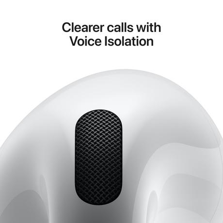 Apple AirPods 4,Advanced Voice Isolation,Seamless Hey Siri Activation,Up to 5 Hours of Listening Time Per Charge,Dust,Sweat,Water Resistant True Wireless Earbuds-5
