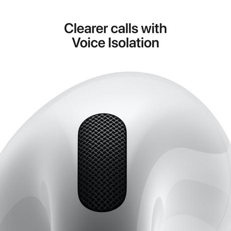 Apple AirPods 4 with Active Noise Cancellation, Adaptive Audio and Transparency mode, Voice Isolation, Hey Siri and Siri Interactions, Up to 5 hours of listening time on a single charge, True Wireless Earbuds-6