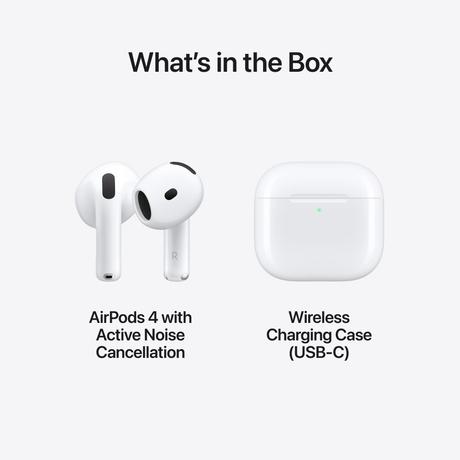Apple AirPods 4 with Active Noise Cancellation, Adaptive Audio and Transparency mode, Voice Isolation, Hey Siri and Siri Interactions, Up to 5 hours of listening time on a single charge, True Wireless Earbuds-9