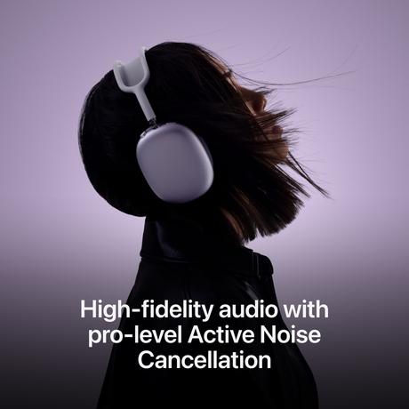 Apple AirPods Max Wireless On-Ear Bluetooth Headphones with Pro-level Active Noise Cancellation, Personalised Spatial Audio with dynamic head tracking (Midnight)-6