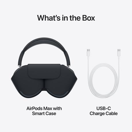 Apple AirPods Max Wireless On-Ear Bluetooth Headphones with Pro-level Active Noise Cancellation, Personalised Spatial Audio with dynamic head tracking (Midnight)-9