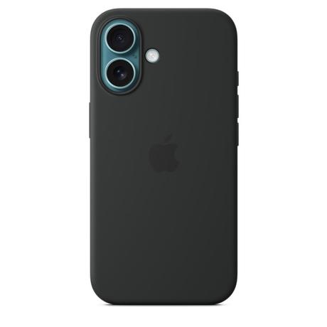 iPhone 16 Silicone Mobile Case with MagSafe, Black-1