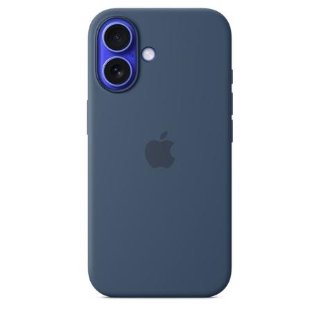 iPhone 16 Silicone Mobile Case with MagSafe, Denim-0