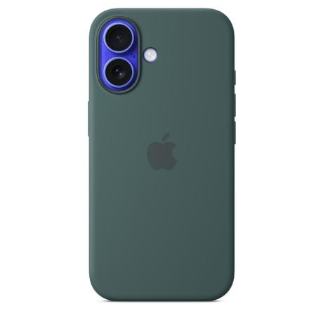 iPhone 16 Silicone Mobile Case with MagSafe, Lake Green-0