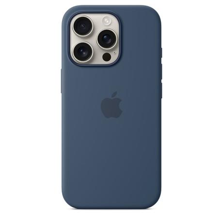 iPhone 16 Pro Silicone Case with MagSafe, Denim-1