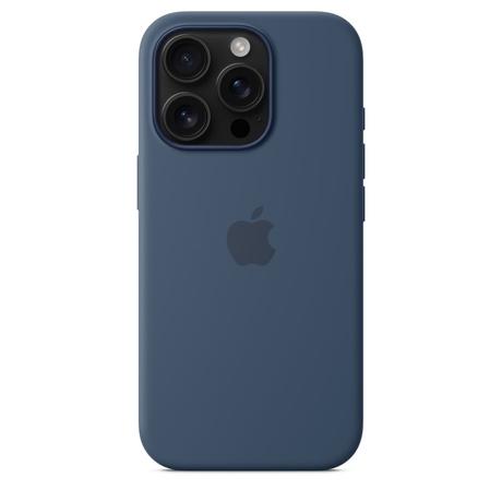iPhone 16 Pro Silicone Case with MagSafe, Denim-3