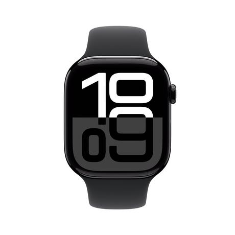 Apple Watch Series 10 GPS + Cellular 46 mm Jet Black Aluminium Case with Black Sport Band - M/L-2