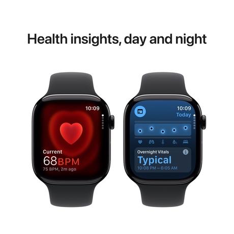 Apple Watch Series 10 GPS + Cellular 46 mm Jet Black Aluminium Case with Black Sport Band - M/L-5