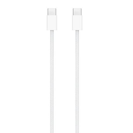 Apple 60 W Type-C to Type-C Charging Cable, 100 cm (1 m), Woven Design, Fast Charging, White-0