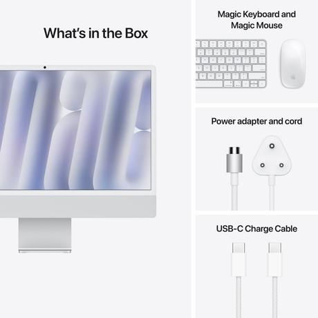 Apple iMac 60.96 cm (24 inch) All-In-One Desktop (8-Core Apple M4 Chip/2 Ports/16 GB RAM/256 GB), MWUC3HN/A, Silver-8
