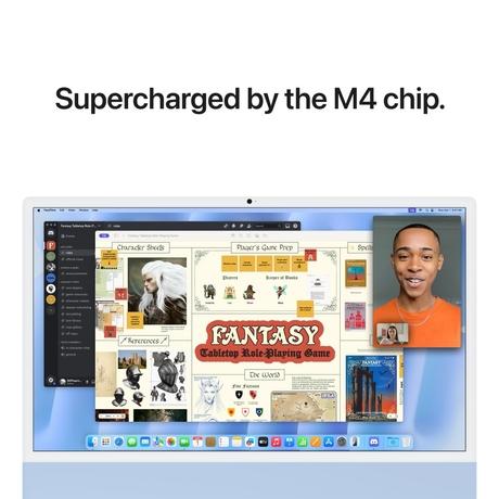 Apple iMac 60.96 cm (24 inch) All-In-One Desktop (8-Core Apple M4 Chip/2 Ports/16 GB/256 GB), MWUF3HN/A, Blue-5