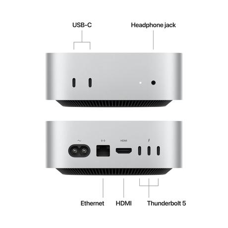 Apple Mac mini Pro (12-Core Apple M4 Pro Chip/24 GB/512 GB SSD) MCX44HN/A, Silver-1