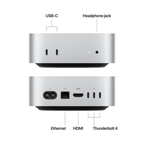 Apple Mac mini (10-Core Apple M4 Chip/24 GB/512 GB SSD) MCYT4HN/A, Silver-1