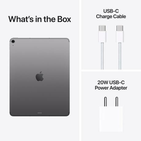 Apple iPad Air M3 32.78 cm (13 inch) Wi-Fi + Cellular Tablet, 128 GB, Space Grey, 2025, MCJ14HN/A-10