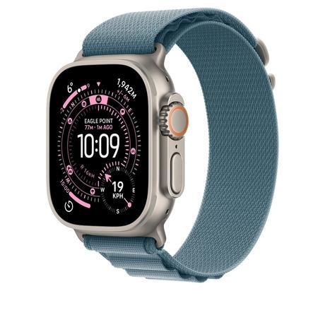 Apple Watch 49 mm Light Blue Alpine Loop Natural Titanium Finish - (M)-1