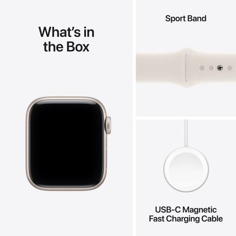 Apple Watch SE 3 GPS 40 mm Starlight Aluminium Case with Starlight Sport Band - M/L-8