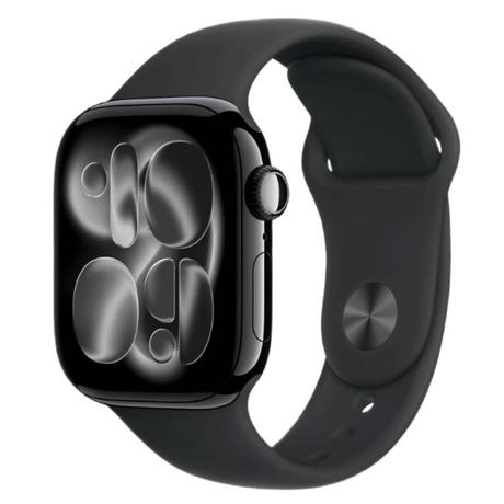 Apple Watch Series 11 GPS 42 mm Jet Black Aluminium Case with Black Sport Band - S/M-0