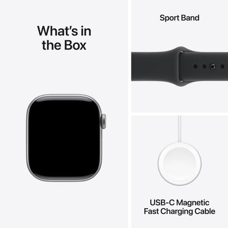 Apple Watch Series 11 GPS 42 mm Space Grey Aluminium Case with Black Sport Band - S/M-8