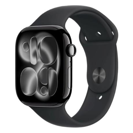 Apple Watch Series 11 GPS 46 mm Jet Black Aluminium Case with Black Sport Band - M/L-0