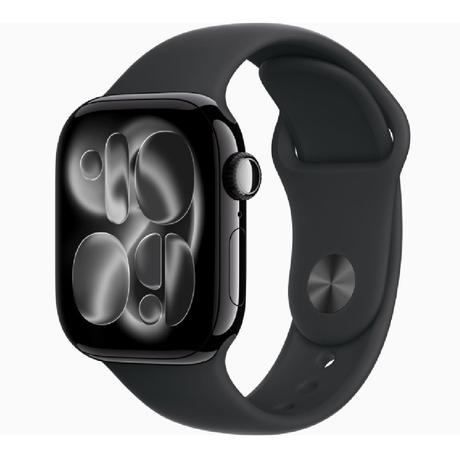 Apple Watch Series 11 GPS + Cellular 42 mm Jet Black Aluminium Case with Black Sport Band - S/M-0