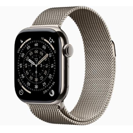 Apple Watch Series 11 GPS + Cellular 42 mm Natural Titanium Case with Natural Milanese Loop-0