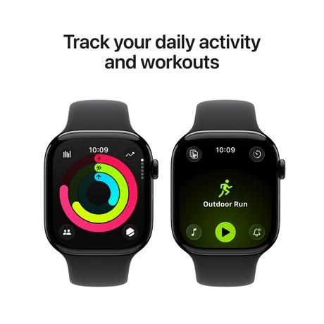 Apple Watch Series 11 GPS + Cellular 46 mm Jet Black Aluminium Case with Black Sport Band - M/L-3