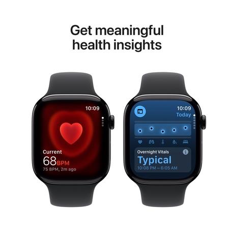 Apple Watch Series 11 GPS + Cellular 46 mm Jet Black Aluminium Case with Black Sport Band - M/L-4