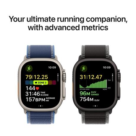 Apple Watch Ultra 3 GPS + Cellular 49 mm Natural Titanium Case with Anchor Blue Ocean Band-3