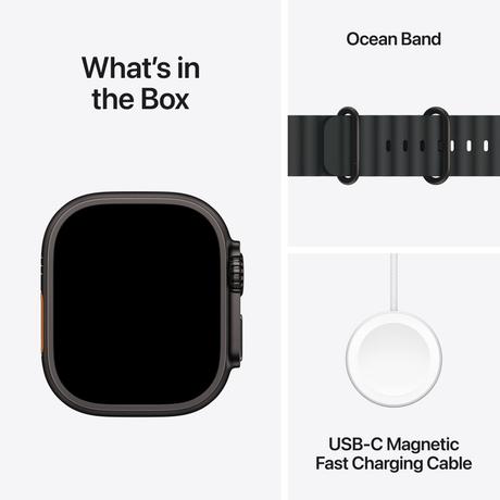 Apple Watch Ultra 3 GPS + Cellular 49 mm Black Titanium Case with Black Ocean Band-7