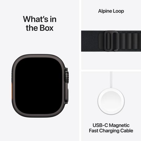 Apple Watch Ultra 3 GPS + Cellular 49 mm Black Titanium Case with Black Alpine Loop - Large-7