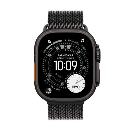 Apple Watch Ultra 3 GPS + Cellular 49 mm Black Titanium Case with Black Titanium Milanese Loop - Large-1