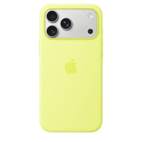 Apple iPhone 17 Pro Max Silicone MagSafe Mobile Case, Neon Yellow-0