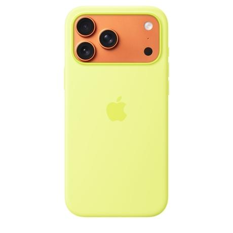 Apple iPhone 17 Pro Max Silicone MagSafe Mobile Case, Neon Yellow-1