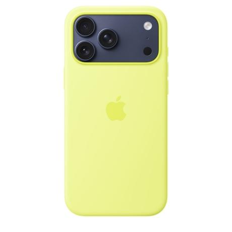 Apple iPhone 17 Pro Max Silicone MagSafe Mobile Case, Neon Yellow-2