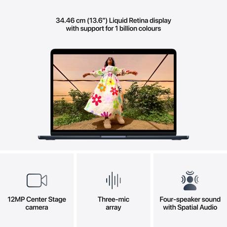 Apple MDHG4HN/A MacBook Air 13 (10-core Apple M5 Chip/24 GB/1 TB SSD/Mac OS/Liquid Retina), 34.46 cm (13.6 inch), Midnight-5