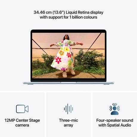 Apple MDHH4HN/A MacBook Air 13 (10-core Apple M5 Chip/16 GB/512 GB SSD/Mac OS/Liquid Retina), 34.46 cm (13.6 inch), Sky Blue-5